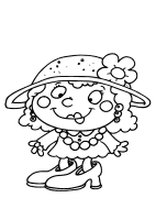 A coloring page of little monsters